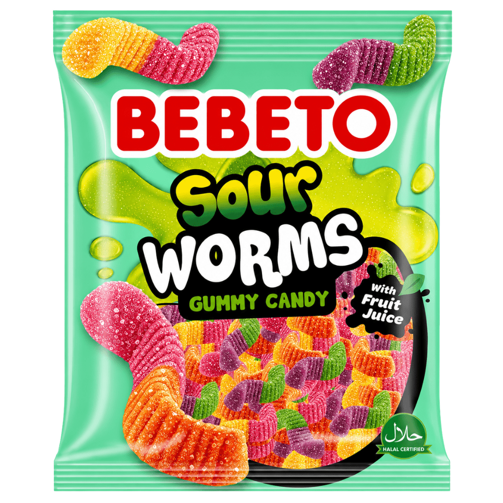 Gusanos Ácidos de Gelatina Bebeto