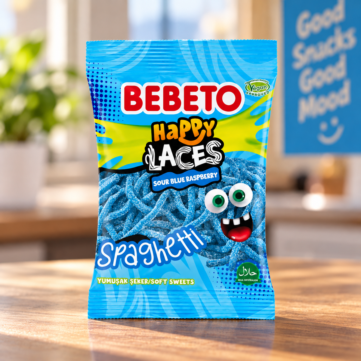Bebeto Spaghetti Happy Laces Ácido Frambuesa Azul