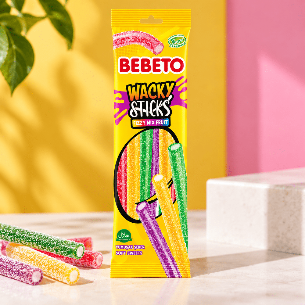Bebeto Palitos Locos Mezcla de Frutas Efervescente