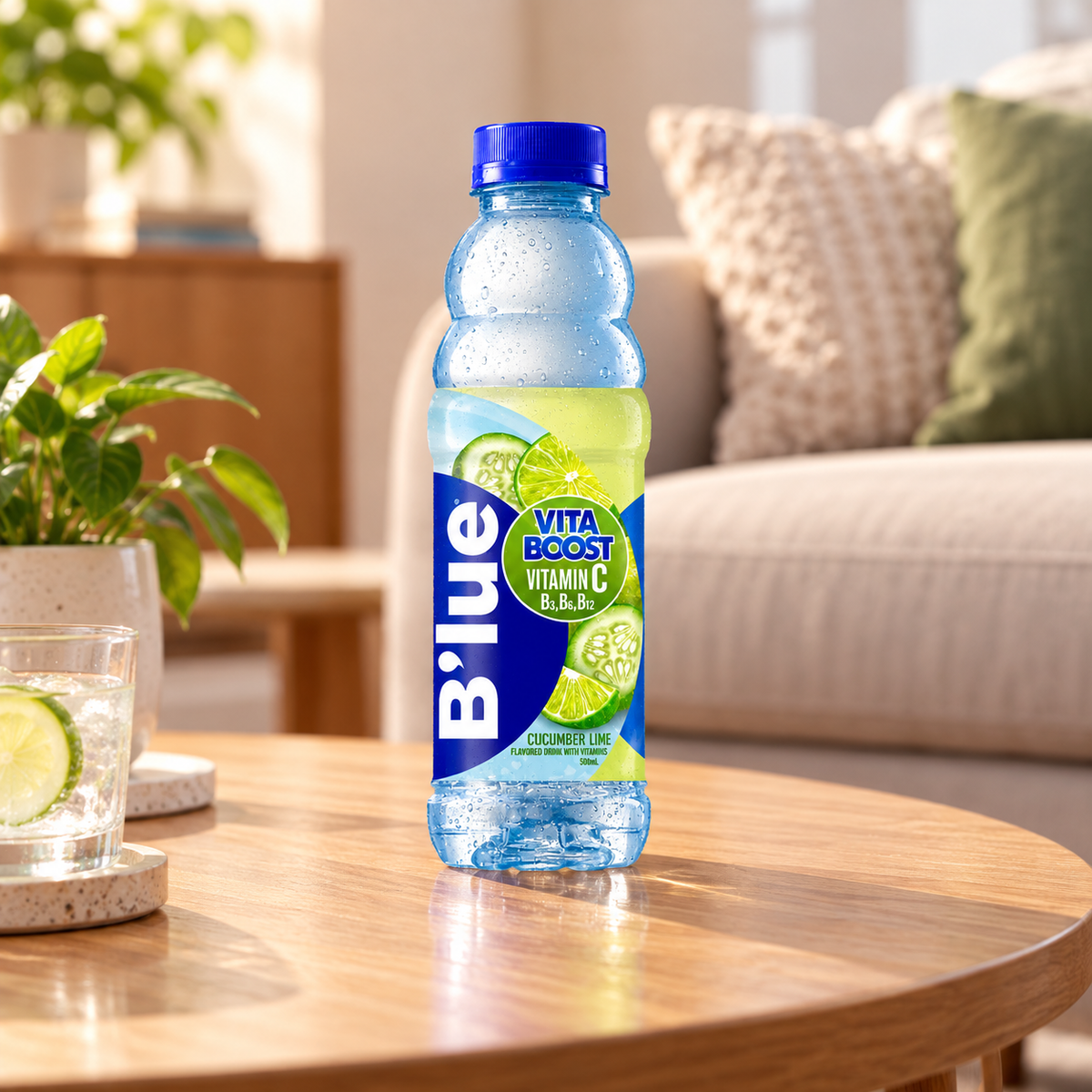 B'lue bebida vitamínica de pepino y lima