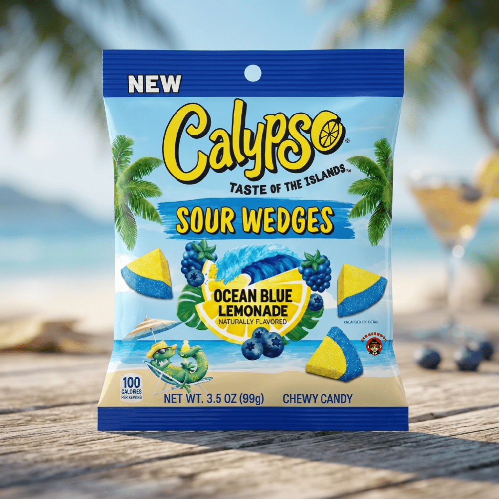 Gajos ácidos Calypso, limonada azul océano