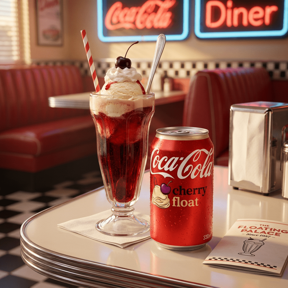 Lata de Coca Cola Cherry Float