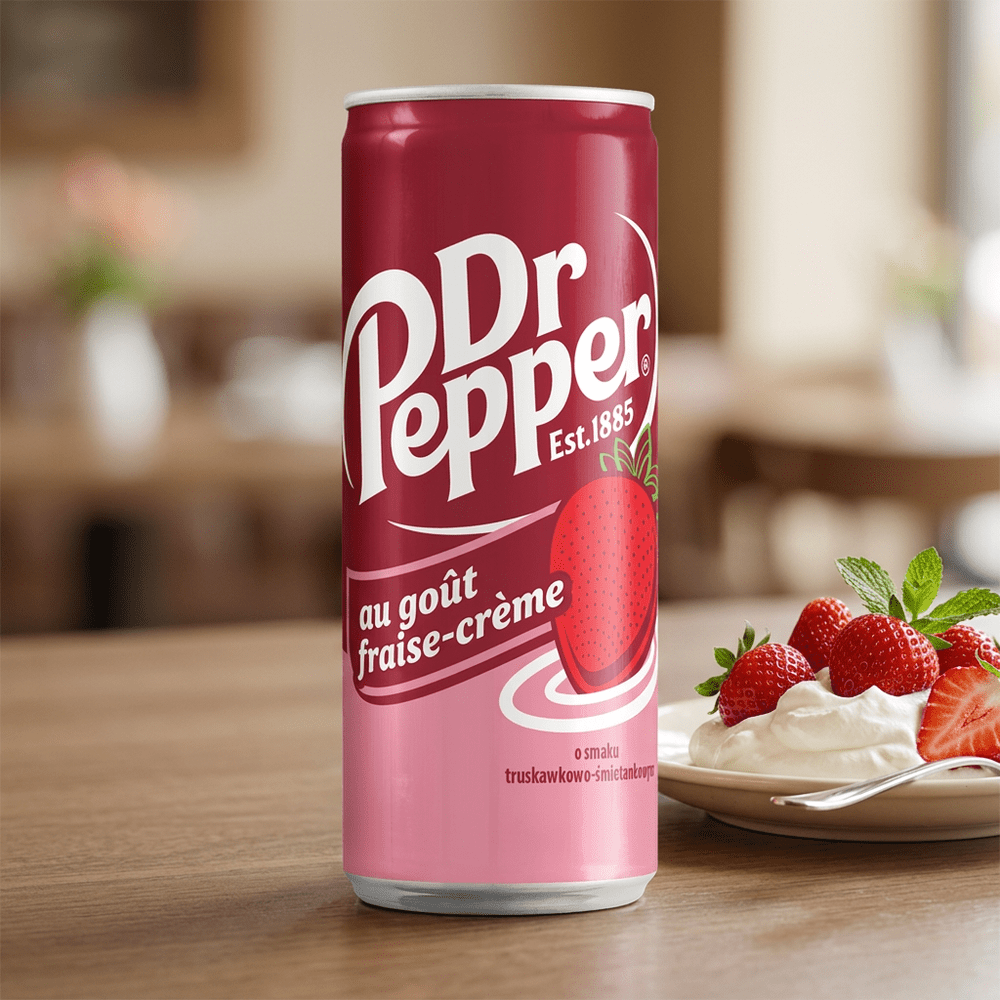 Dr Pepper Lata Slim Fresas con Crema