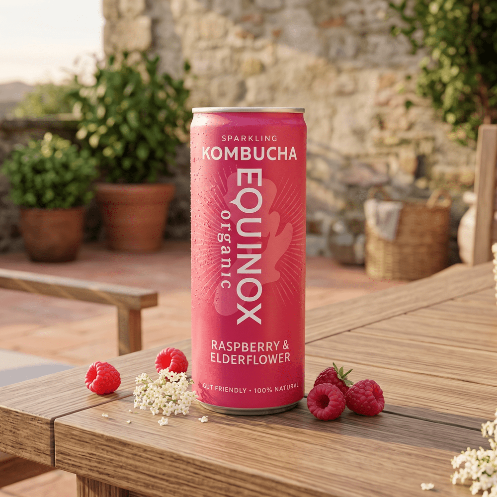 Equinox Kombucha Orgánica Frambuesa Saúco