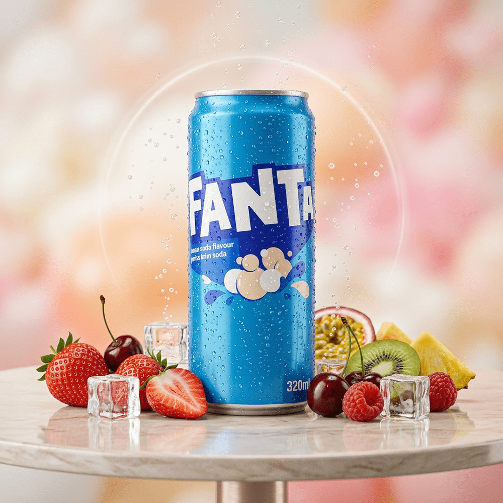 Fanta Cream Soda de frutas
