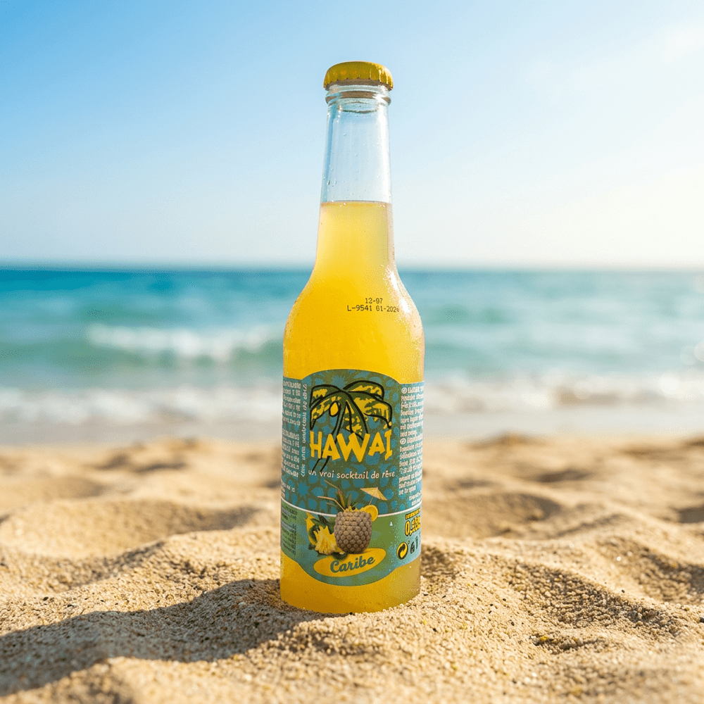 Botella de Cristal Hawái Caribe