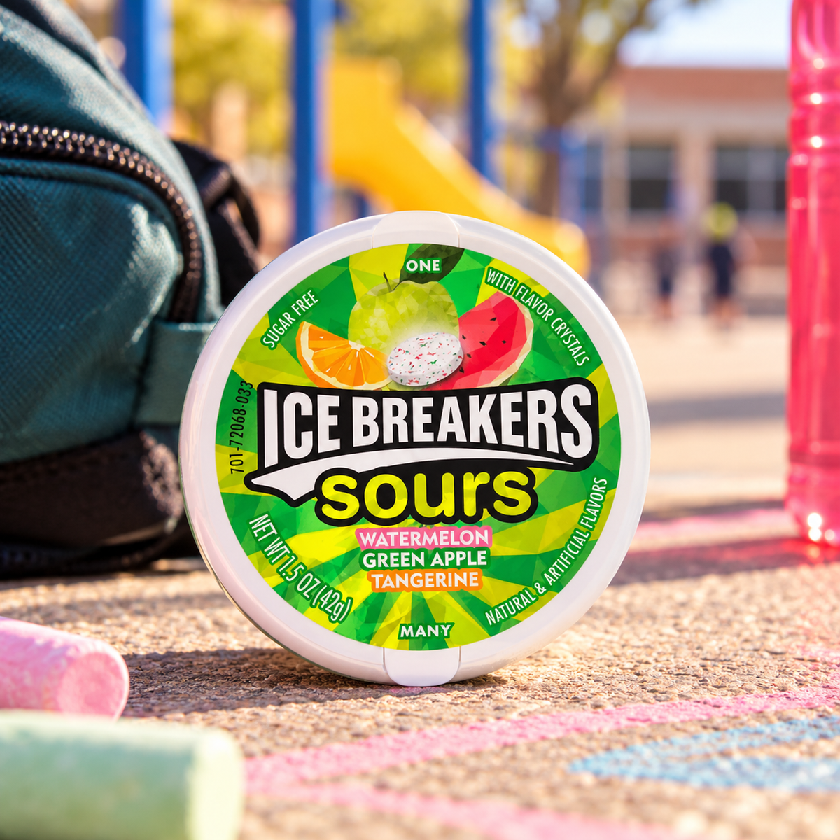 Ice Breakers Sours Sandía Manzana verde Mandarina