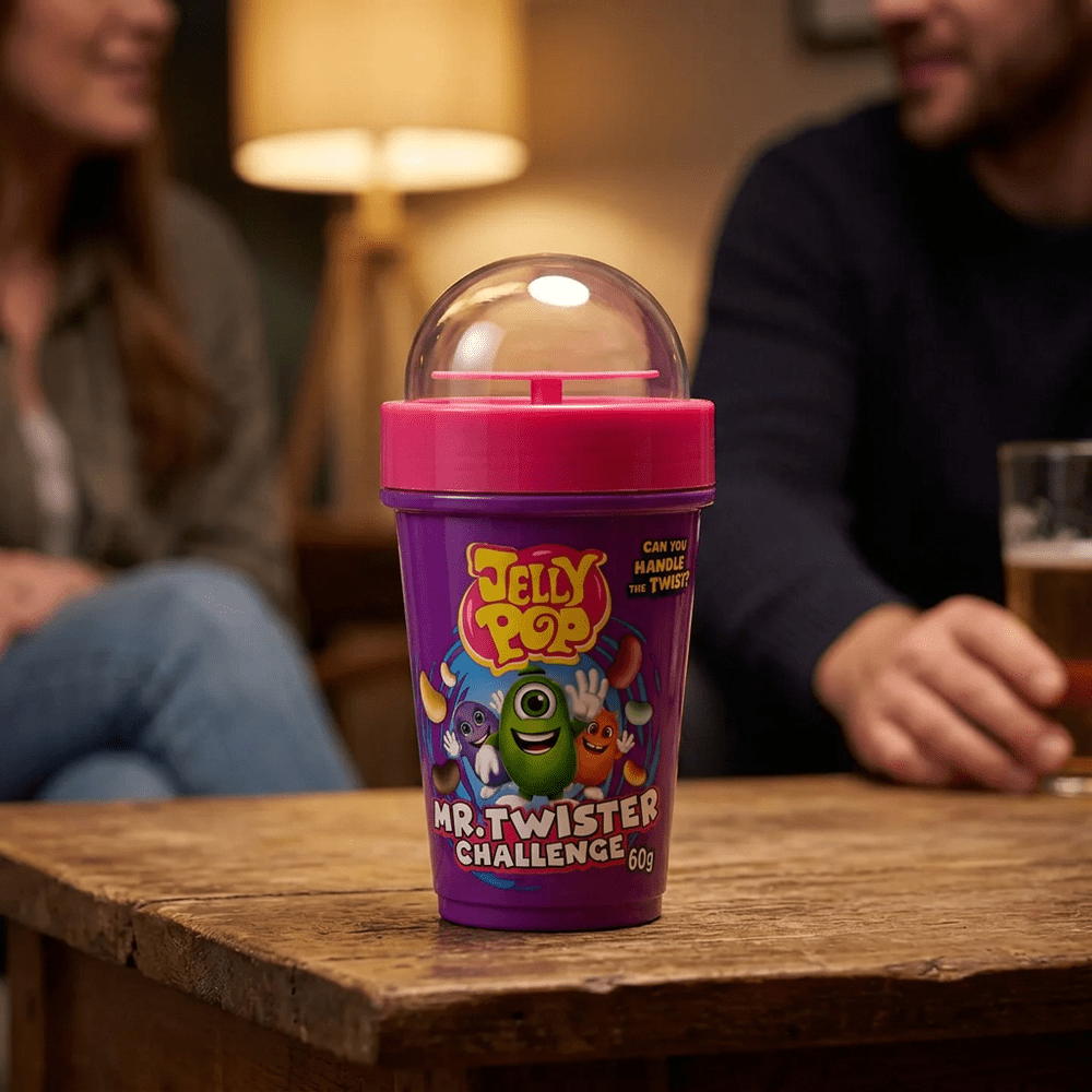 Jelly Pop Mr. Twister Desafío Vaso Giratorio
