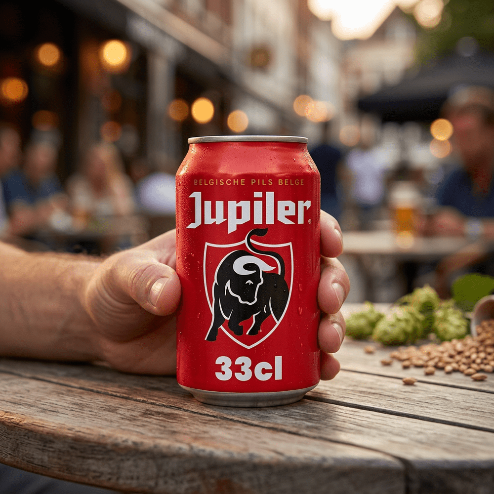 Canette Jupiler bière belge 33 cl