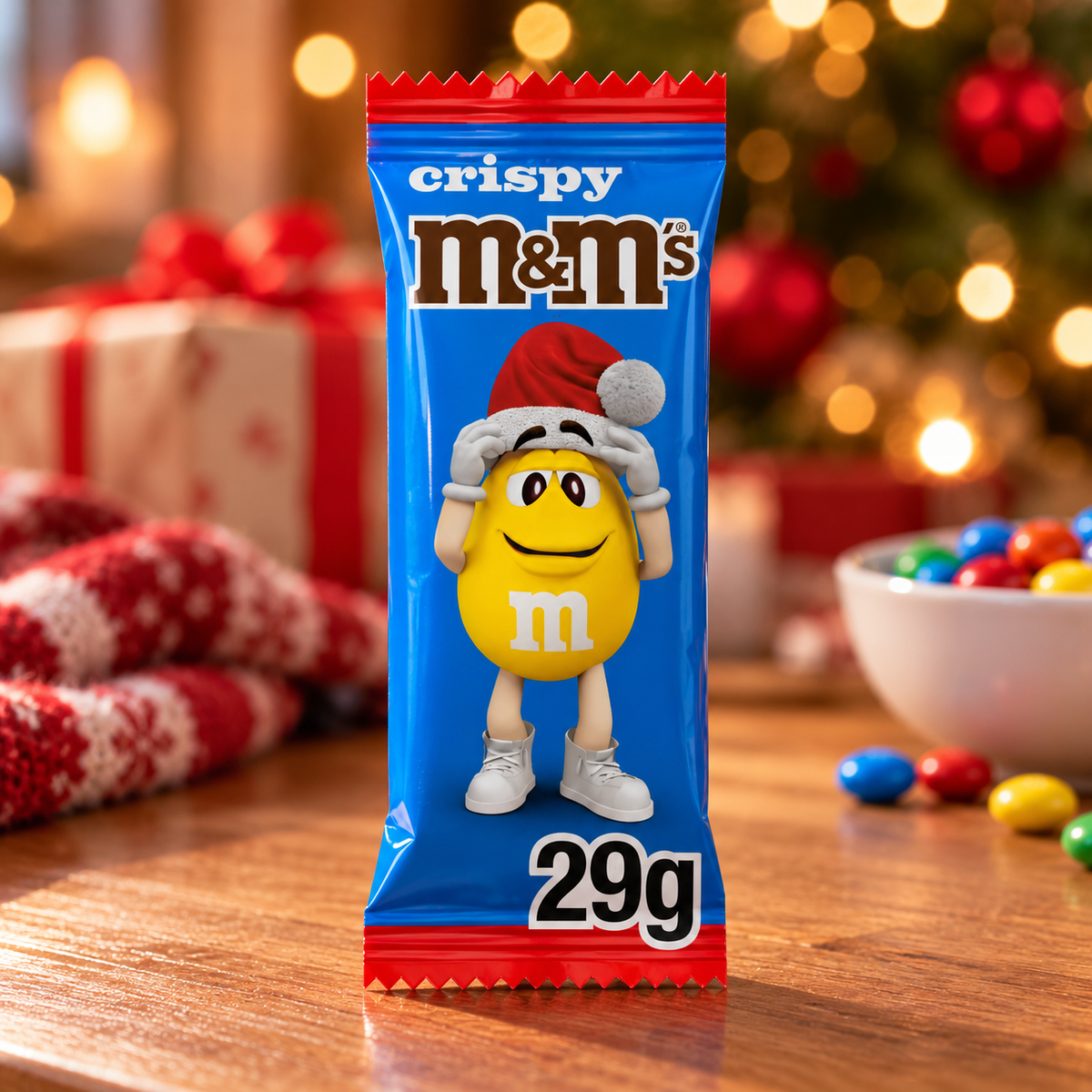 M&M's Crispy de chocolate con leche con forma de Papá Noel