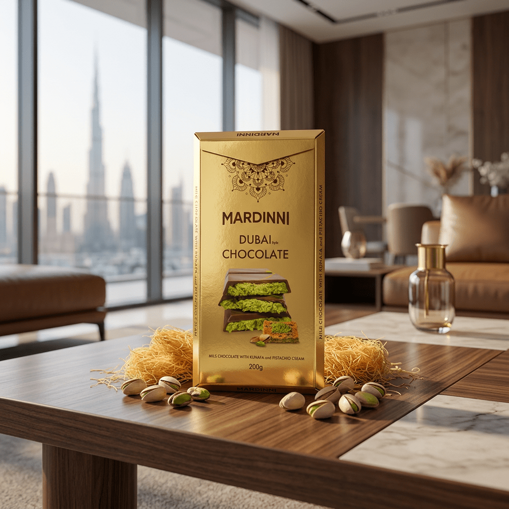 Chocolate Mardinni Dubai con Kunafa y Crema de Pistacho Grande