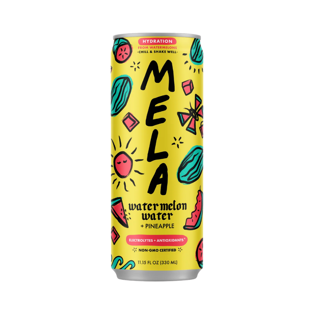 Agua de sandía y zumo de piña Mela