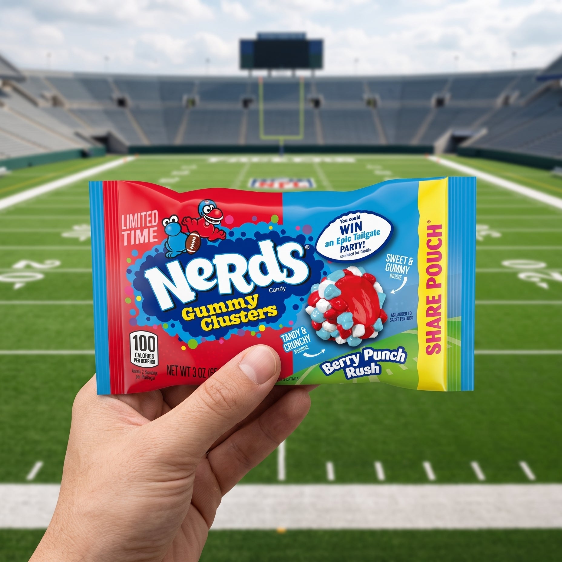 Nerds Gummy Cluster Explosión de bayas NFL