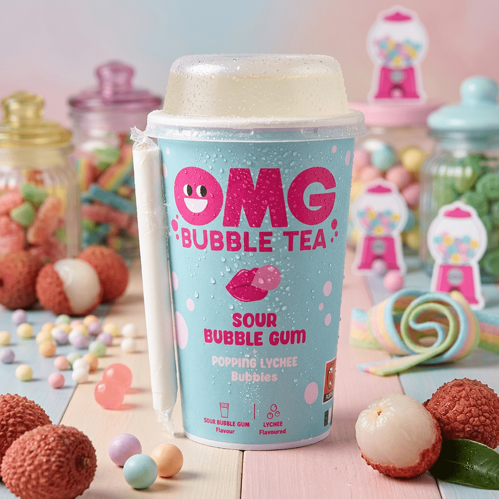 OMG Té de burbujas Chicle ácido de lichi