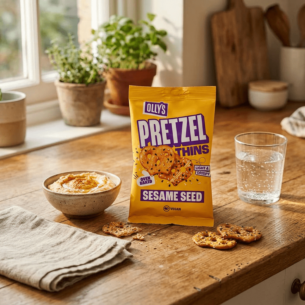 Olly's Pretzel Thins Multi Semillas y Sésamo