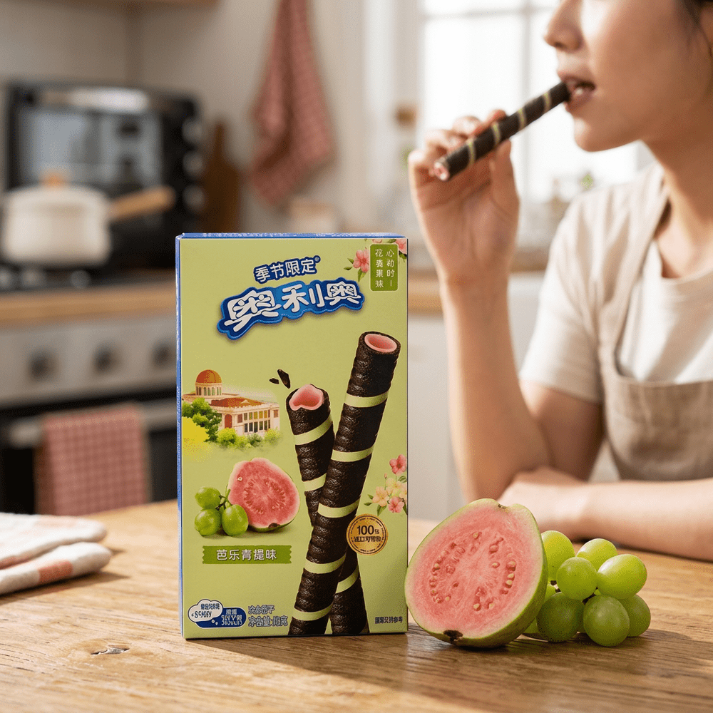 Oreo Roll Crujiente Guayaba Uva Verde