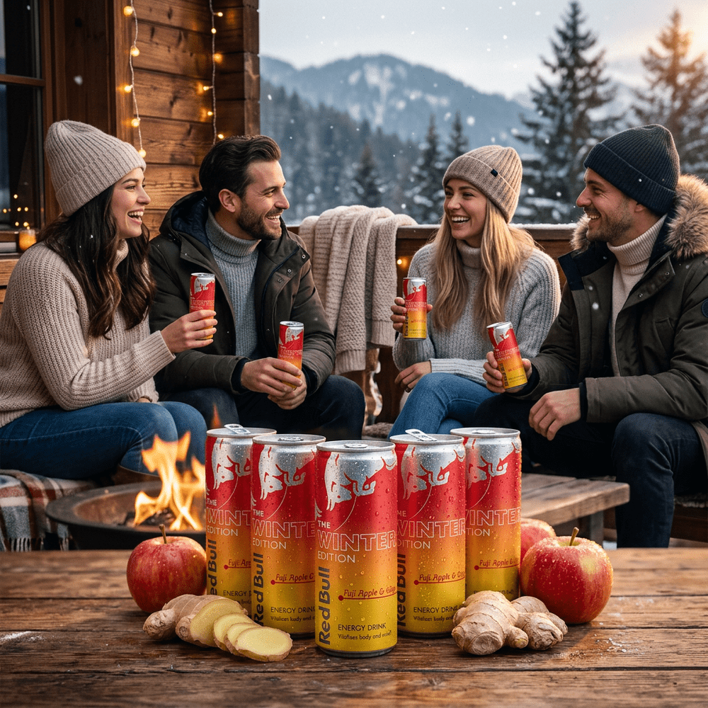 Pack Red Bull Bebida Energética Edición Invierno Manzana Fuji Jengibre (5 unidades)