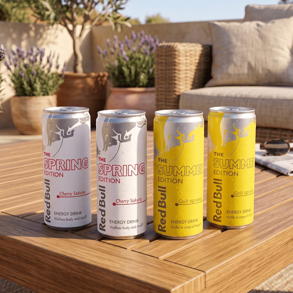 Red Bull Cherry Sakura y Summer Edition Cítricos pack de 4