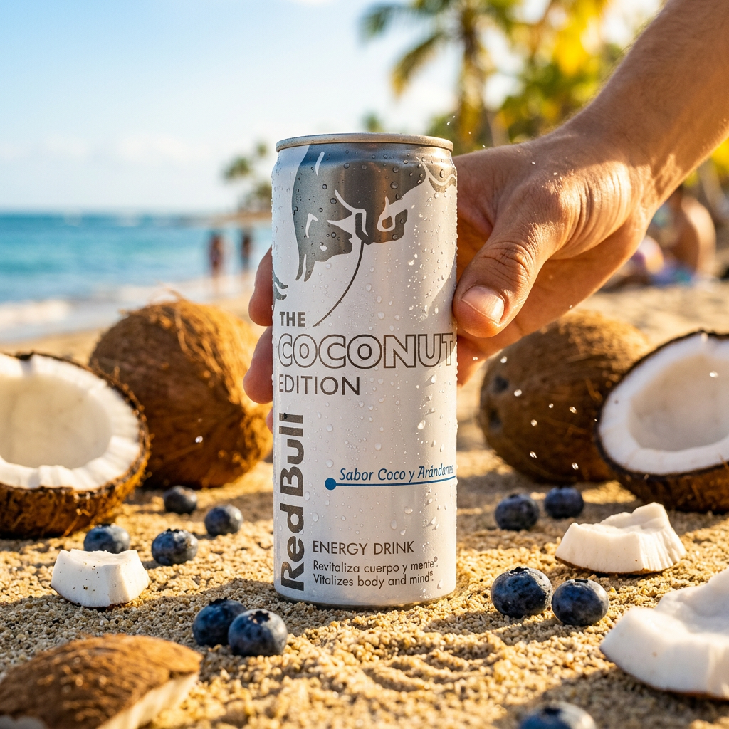 Red Bull Energy Drink Edición Blanca Coco y Arándanos