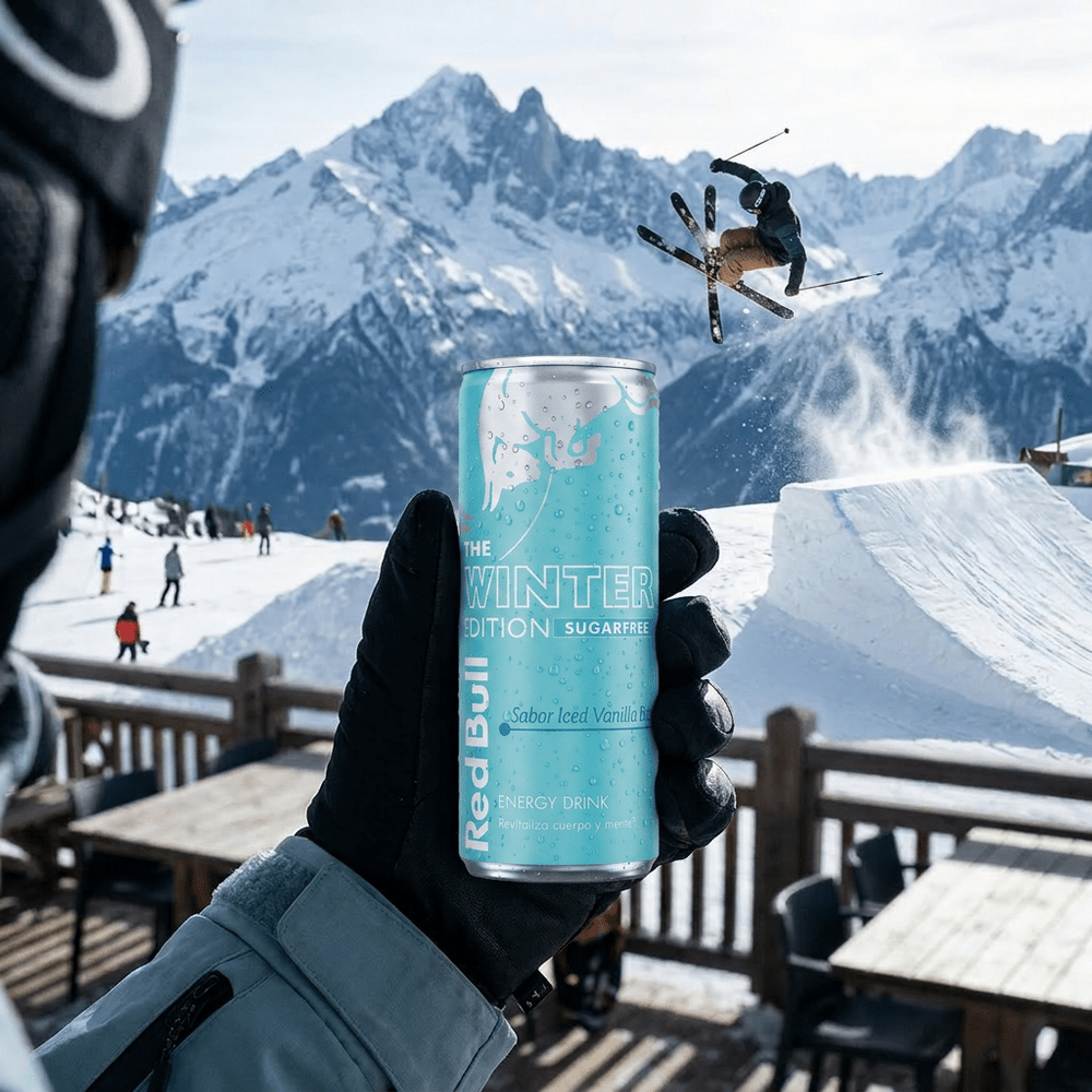 Red Bull Energy Drink Edición de Invierno Sin Azúcar Vainilla Helada Baya