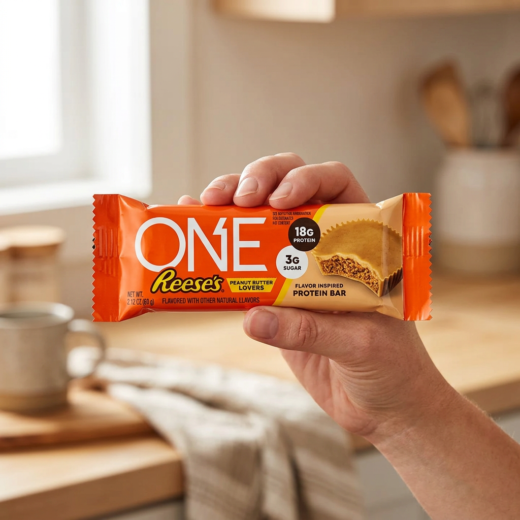 Barra de proteínas Reese's para amantes de la mantequilla de cacahuete
