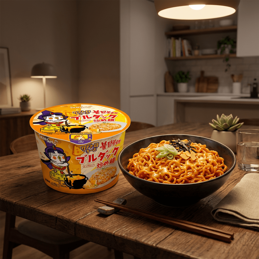 Samyang 4 Sabores Queso Fideos de Pollo Picante