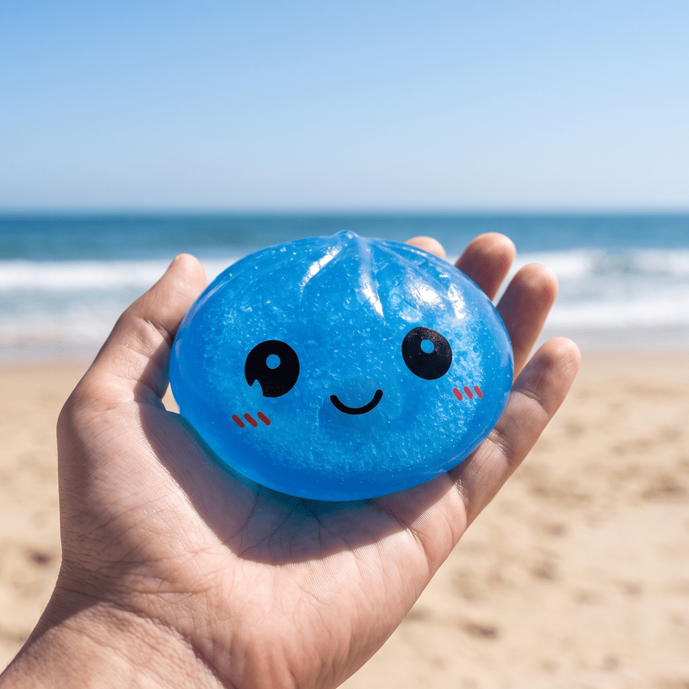 Juguete Squishy Bun Océano Azul M