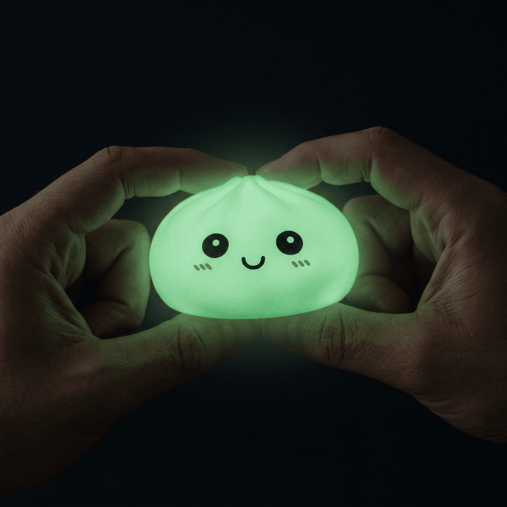 Juguete Squishy Bun que brilla en la oscuridad M
