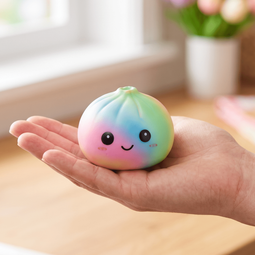Juguete Squishy Bun Arcoíris S