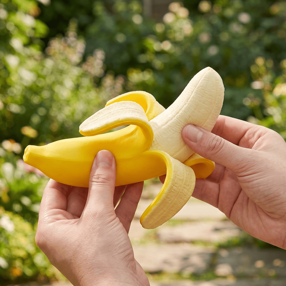 Plátano pelado y blandito