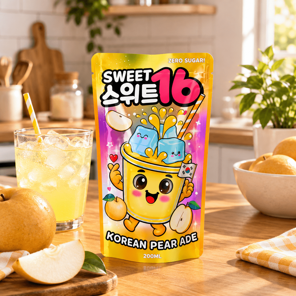 Sweet16 pera coreana con gas sin azúcar