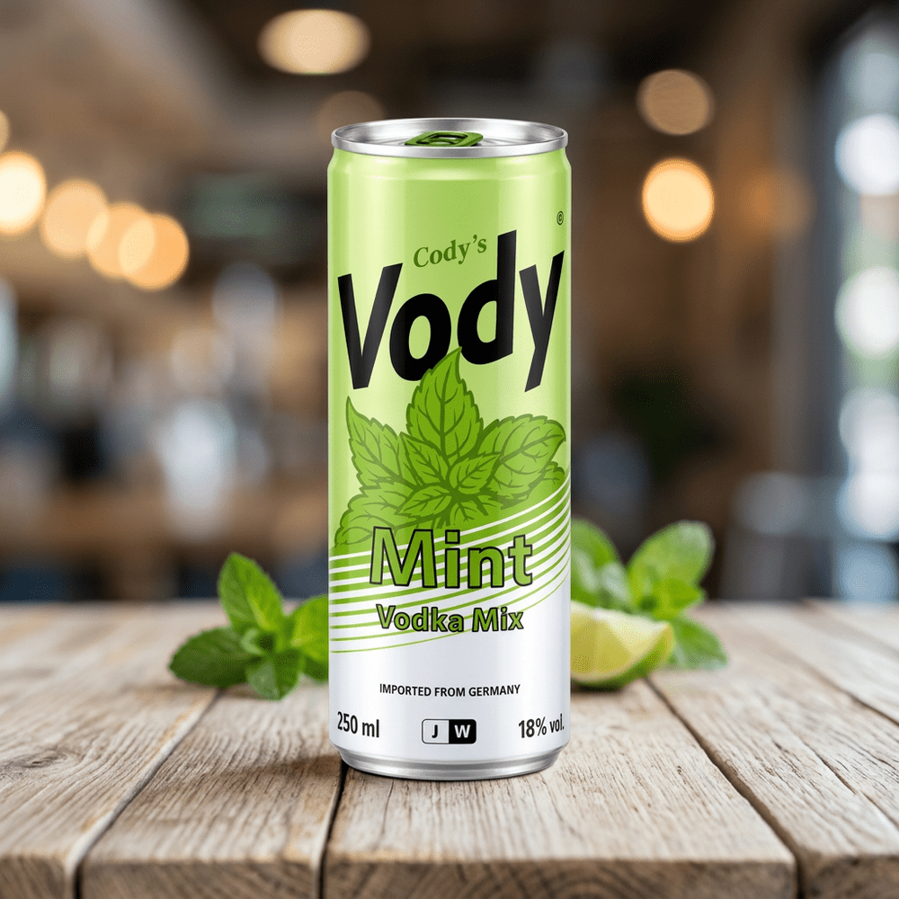 Vody Vodka Mix Mint 18% canette saveur menthe 250 ml