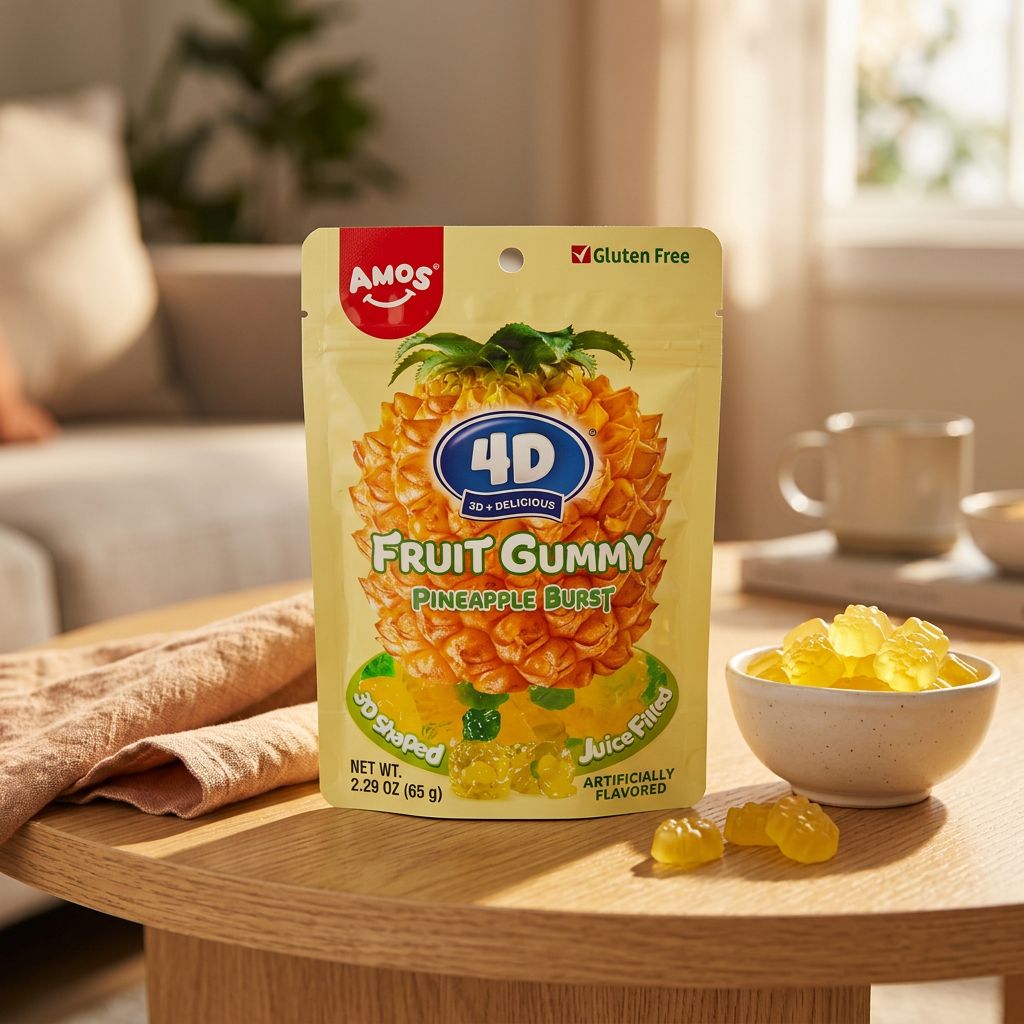 Gomitas de Fruta Amos 4D con Piña