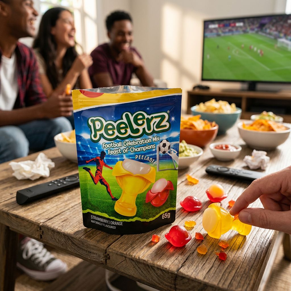 Amos Peelerz Gummy Copa Mundial Fresa Naranja