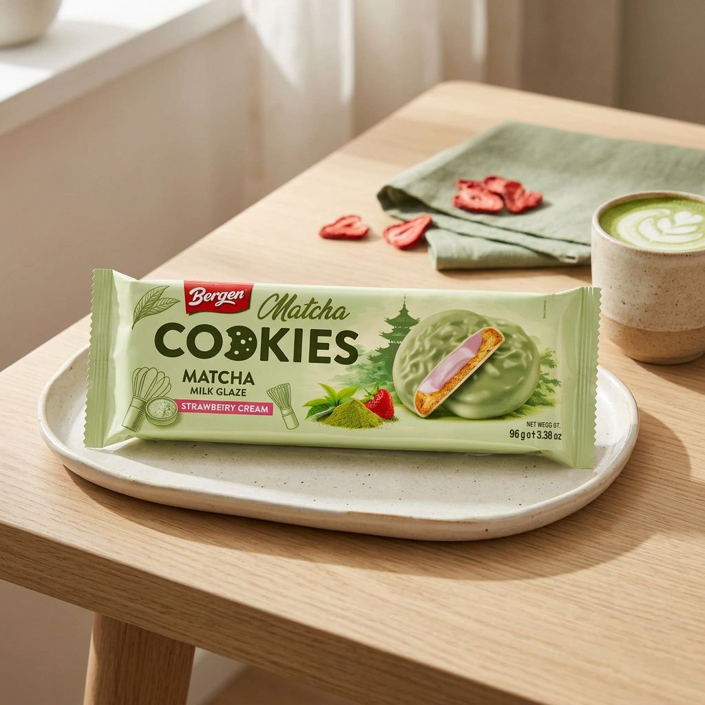 Bergen Galletas Matcha Crema de Fresa