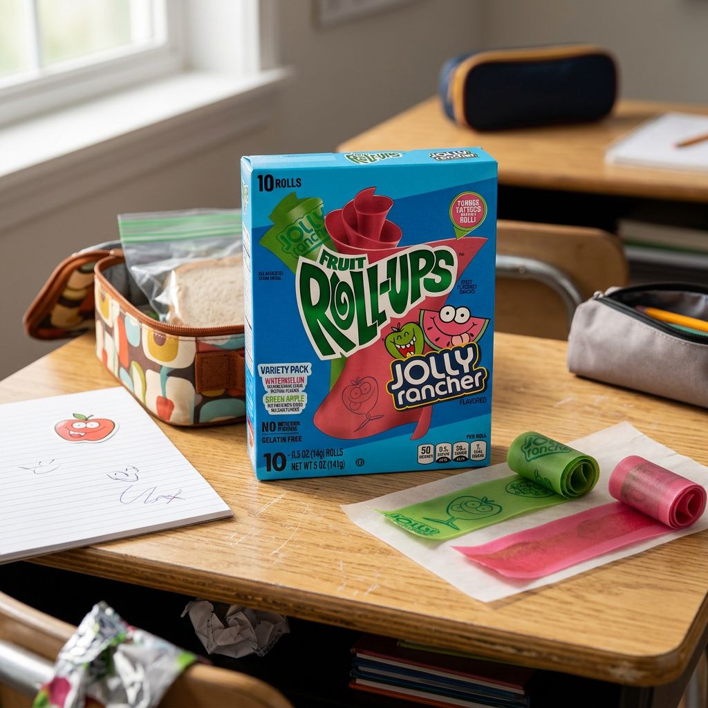Betty Crocker Fruit Roll-Ups Jolly Rancher, rouleau de fruit fruité acidulé, importé des USA, disponible sur My American Shop