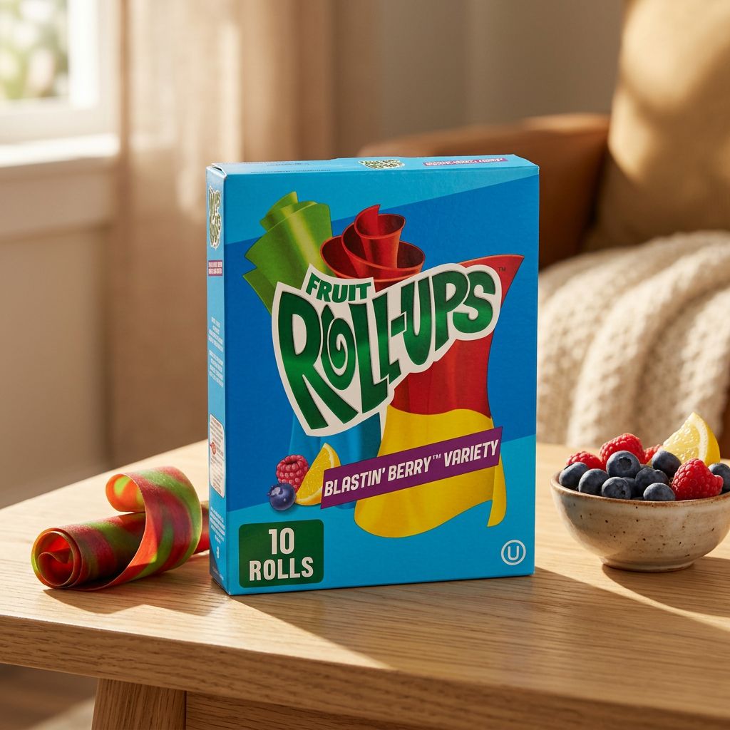Betty Crocker Roll Ups Blastin Berry, snack fruité américain aux fruits rouges acidulés, importé des USA, disponible sur My American Shop