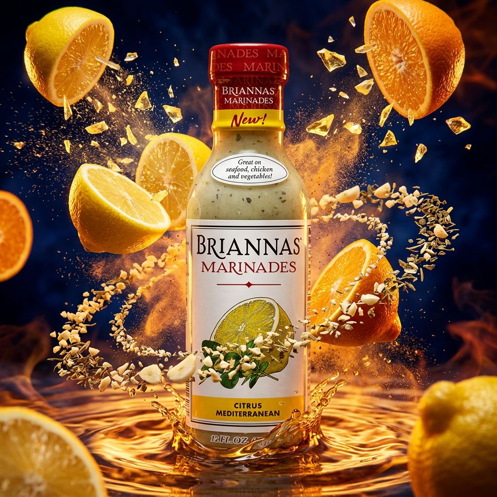 Brianna's Marinades Citrus Mediterranean, sauce marinade agrumes importée des USA, disponible sur My American Shop