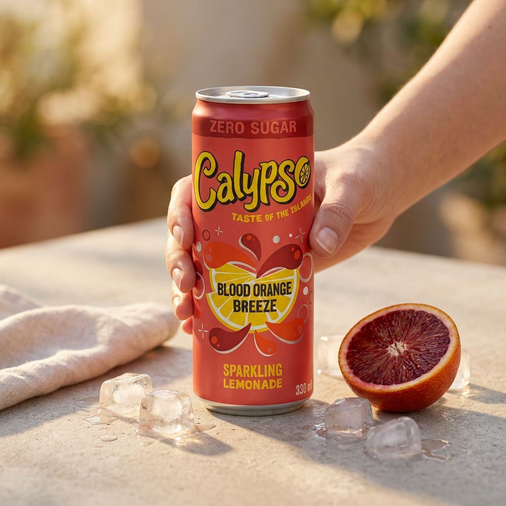 Limonada Calypso Sparkling Naranja Sanguina Breeze Sin Azúcar