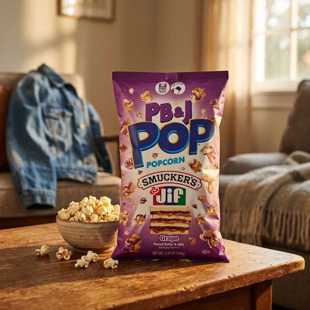 Palomitas de maíz Candy Pop de mantequilla de cacahuete y mermelada de uva