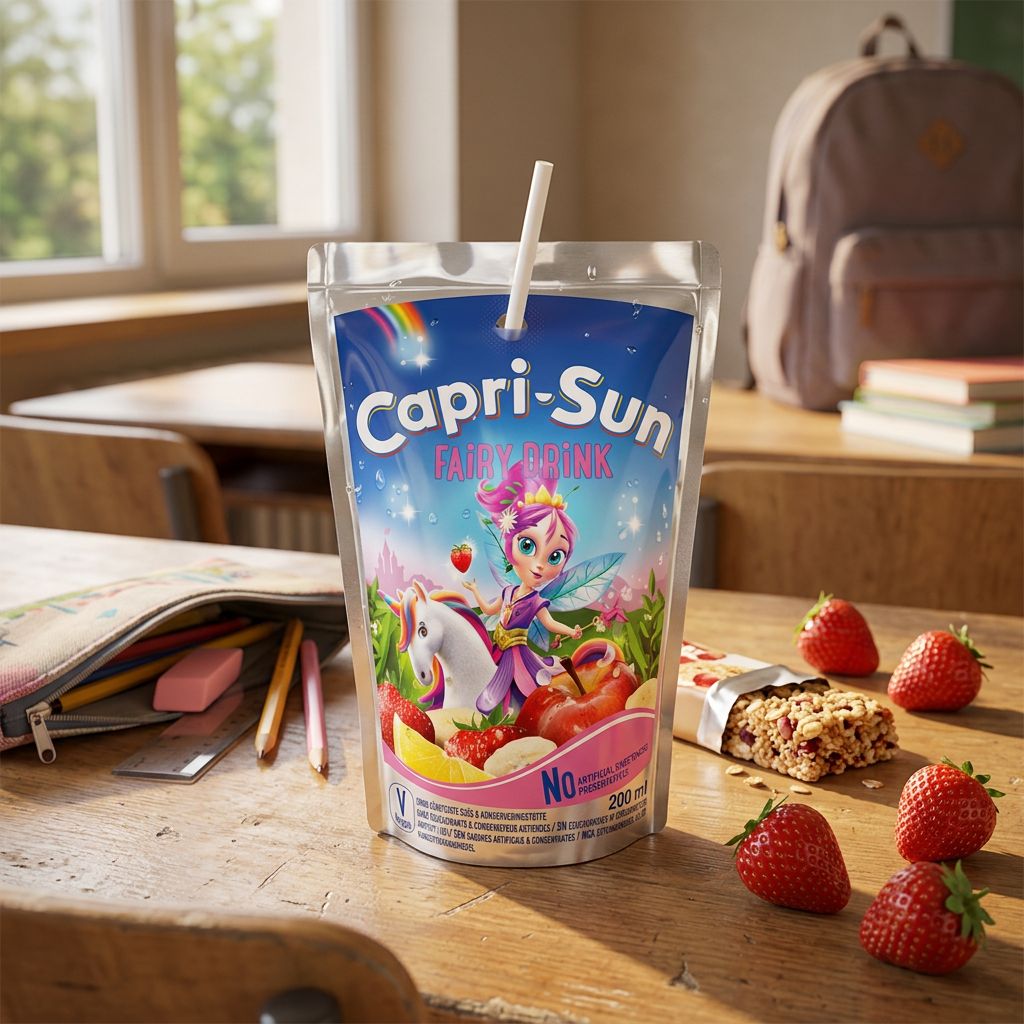 Capri Sun Fairy Drink gourde souple saveurs fruits mixtes citron fraise banane pomme disponible sur My American Shop