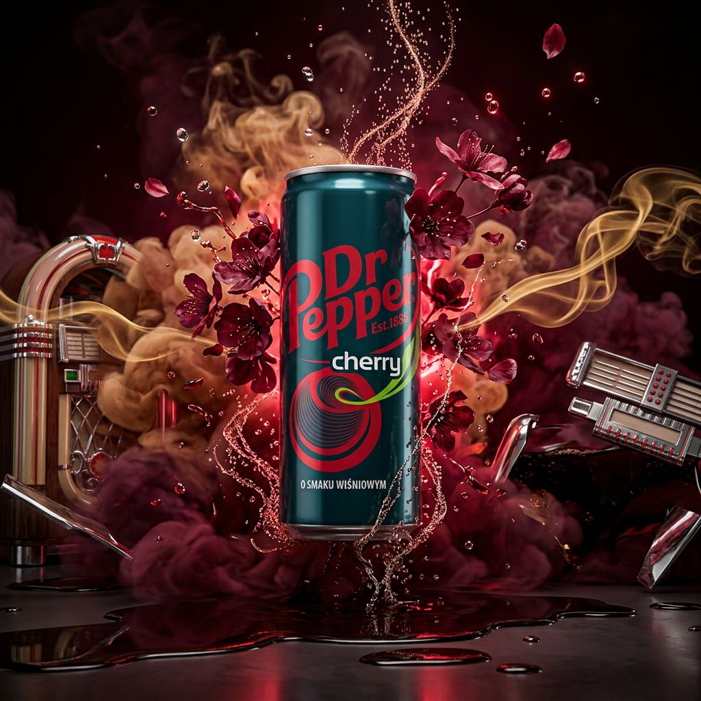 Dr Pepper Cherry Slim Can, soda américain cerise importé des États-Unis, disponible sur My American Shop