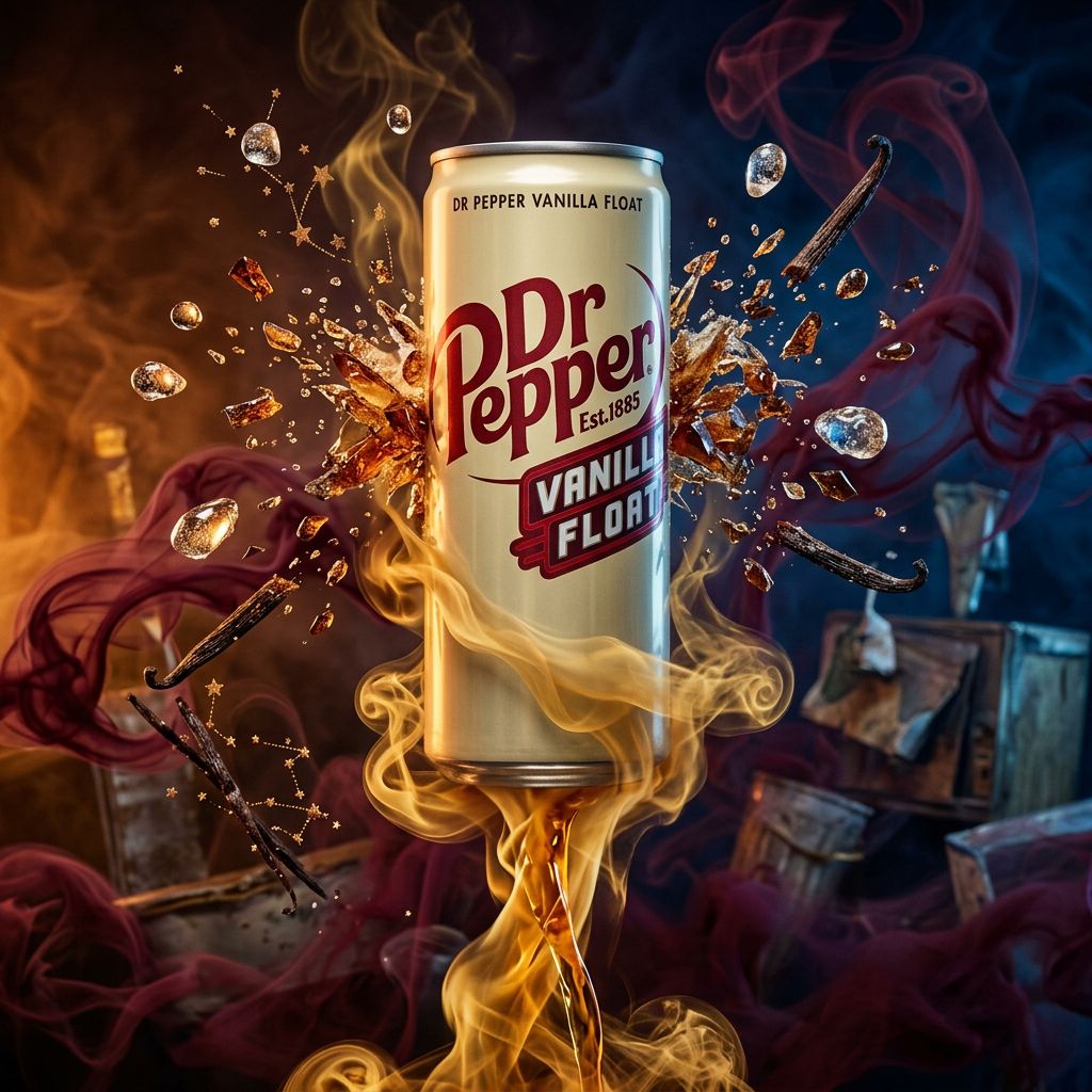 Dr Pepper Vanilla en canette slim importée des USA, soda aromatisé vanille, disponible sur My American Shop