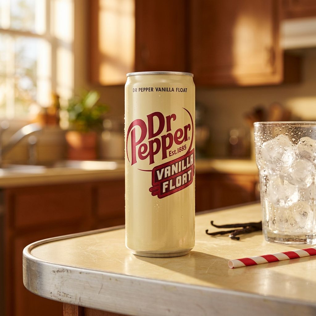 Dr Pepper Vanilla en canette slim importée des USA, soda aromatisé vanille, disponible sur My American Shop