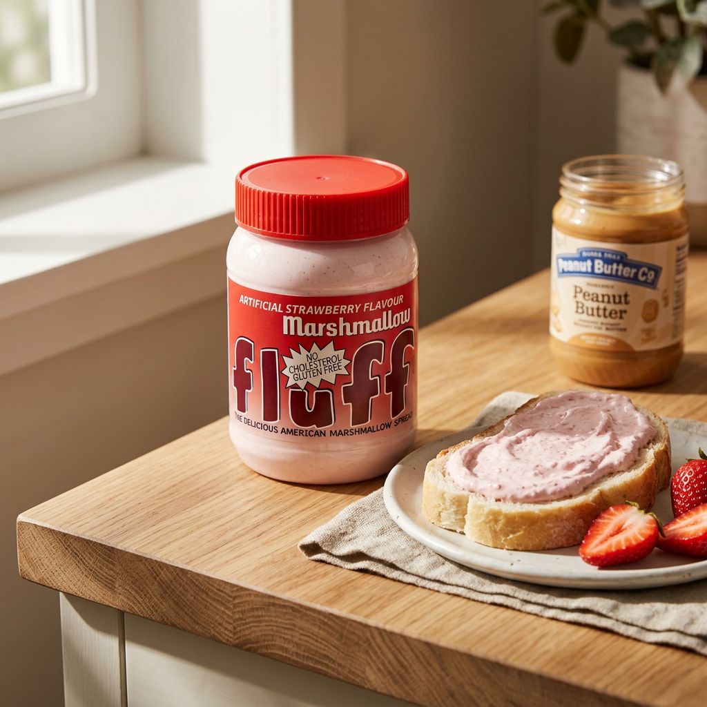 Durkee Fluff Strawberry, pâte à tartiner marshmallow fraise américaine 213g, disponible sur My American Shop