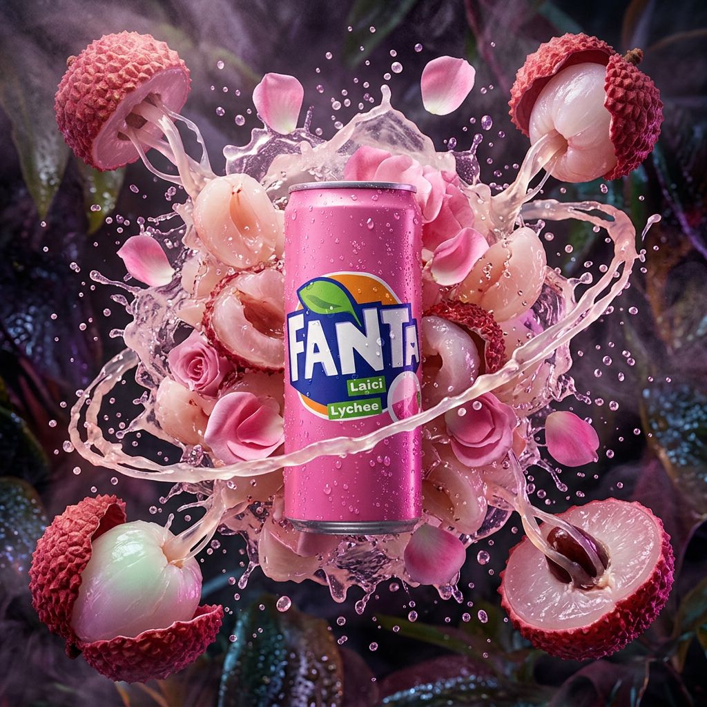 Fanta Lychee canette soda pétillant saveur litchi edition rare importée, disponible sur My American Shop