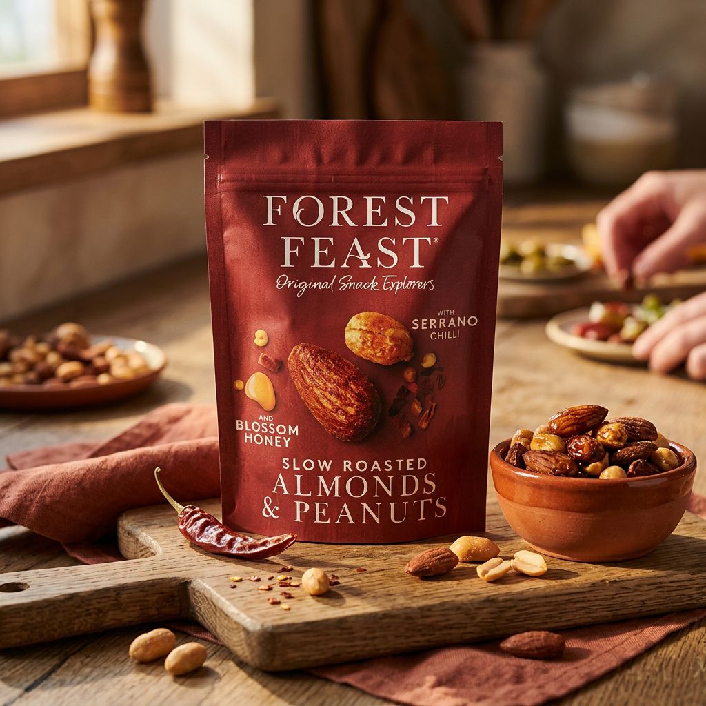 Forest Feast Almendras y Cacahuetes con Miel y Chile Serrano