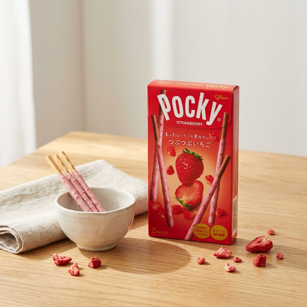 Glico Pocky Fresa Tsubu-Tsubu