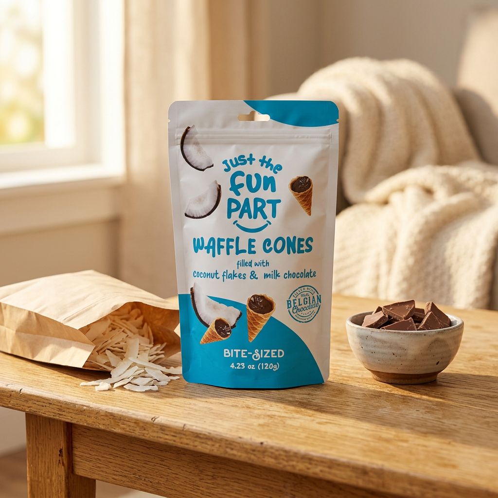Solo la parte divertida Copos de coco y chocolate con leche