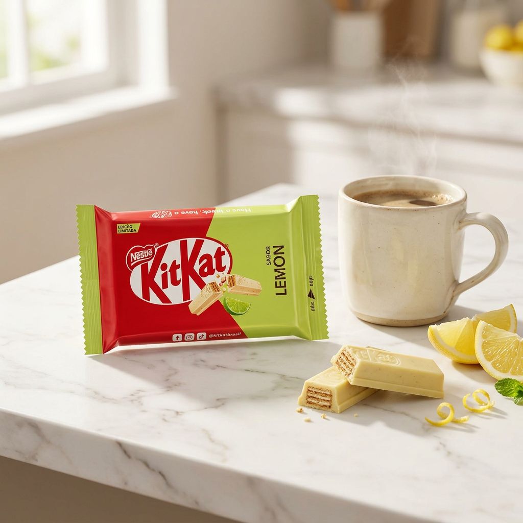 Kit Kat Lemon américain, chocolat blanc citron et gaufrettes croquantes, édition USA, disponible sur My American Shop